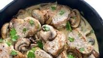 Pork Tenderloin with Mushroom Cream Sauce Pork Tenderloin with Mushroom Cream Sauce