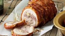 Stuffed pork belly with apples Stuffed pork belly with apples
