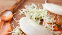 Steamed Buns With Grilled Shrimp and Sriracha Mayonnaise Recipe Steamed Buns With Grilled Shrimp and Sriracha Mayonnaise Recipe