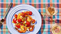 Sweet Corn and Prawns With Dill, Ouzo and Feta Sweet Corn and Prawns With Dill, Ouzo and Feta