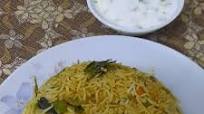 Hyderabadi biryani with raita Hyderabadi biryani with raita