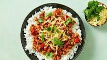 Cheesy Mexican Pork with Rice and Coriander Cheesy Mexican Pork with Rice and Coriander
