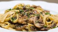 Pork tenderloin medallions with marsala sauce and pasta Pork tenderloin medallions with marsala sauce and pasta