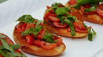Grape Tomato Bruschetta Grape Tomato Bruschetta