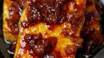 Tofu Steak with Japanese Plum Sauce Tofu Steak with Japanese Plum Sauce