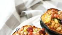 Bacon & Sausage Stuffed Acorn Squash Bacon & Sausage Stuffed Acorn Squash