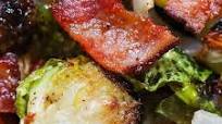 Easy Air Fryer Brussels Sprouts with Bacon and Maple Easy Air Fryer Brussels Sprouts with Bacon and Maple