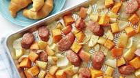 Sheet-Pan Chicken Sausage with Fall Vegetables Sheet-Pan Chicken Sausage with Fall Vegetables