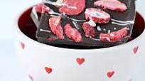 Chocolate Almond Bark with Strawberries Chocolate Almond Bark with Strawberries