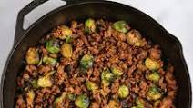 Sweet Chili Ground Beef and Brussels Sprouts Skillet Sweet Chili Ground Beef and Brussels Sprouts Skillet