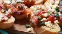 Roasted Tomato and Feta Bruschetta Roasted Tomato and Feta Bruschetta