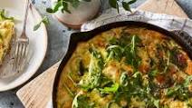 Cheesy Spinach & Artichoke Frittata With Arugula Cheesy Spinach & Artichoke Frittata With Arugula