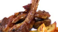 Marinated Greek Lamb Chops with Roast Potatoes (Paidakia) Marinated Greek Lamb Chops with Roast Potatoes (Paidakia)