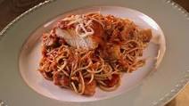 Slow-Cooker Chicken Parmesan with Eggplant and Angel Hair Pasta Slow-Cooker Chicken Parmesan with Eggplant and Angel Hair Pasta