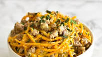 Creamy Butternut Squash Noodles with Sausage and Basil Creamy Butternut Squash Noodles with Sausage and Basil