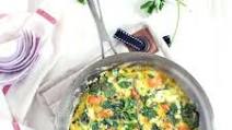 Salmon, Arugula, and Feta Frittata Salmon, Arugula, and Feta Frittata