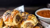 Caramelized Apple and Fennel, Pork Sausage Rolls Caramelized Apple and Fennel, Pork Sausage Rolls