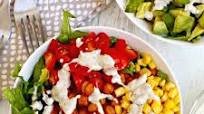 BBQ Ranch Salad with Chickpeas BBQ Ranch Salad with Chickpeas