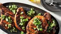Spiced Pork Chops with Cucumber Pico de Gallo Spiced Pork Chops with Cucumber Pico de Gallo