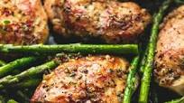One Pan Garlic Herb Chicken and Asparagus One Pan Garlic Herb Chicken and Asparagus
