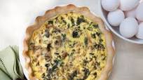 Light Spinach and Mushroom Quiche Light Spinach and Mushroom Quiche