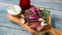 Beef Steak and Beetroot With White Sauce Beef Steak and Beetroot With White Sauce