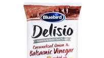 Bluebird Delisio Potato Chips Caramelised Onion 140g Bluebird Delisio Potato Chips Caramelised Onion 140g