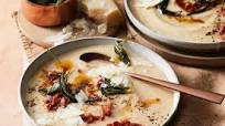 Cauliflower, brown butter and pancetta soup recipe Cauliflower, brown butter and pancetta soup recipe