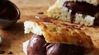 Chocolate Sorbet and Focaccia Ice Cream Sandwiches Chocolate Sorbet and Focaccia Ice Cream Sandwiches