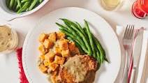 Two Step Mushroom Pork Chops with Sweet Potatoes Two Step Mushroom Pork Chops with Sweet Potatoes