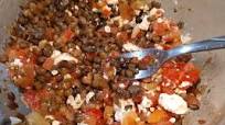 Tj's bruschetta with feta cheese and lentil Tj's bruschetta with feta cheese and lentil