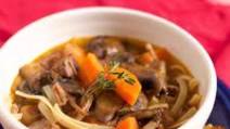 Pressure Cooker Beef Noodle Soup with Mushrooms and Carrots Pressure Cooker Beef Noodle Soup with Mushrooms and Carrots
