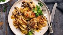 Pork fillet with mushroom sauce and lemon potatoes Pork fillet with mushroom sauce and lemon potatoes