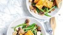 Tikka tofu with mushrooms & green beans Tikka tofu with mushrooms & green beans