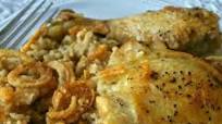 Cream of Mushroom and French Onion Chicken and Rice Casserole Cream of Mushroom and French Onion Chicken and Rice Casserole