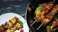 Paneer and mushroom tikka Paneer and mushroom tikka