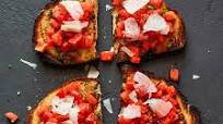 Watermelon and Tomato Bruschetta Watermelon and Tomato Bruschetta