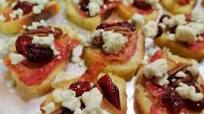 Cranberry Bacon Pecan Crostini with Gorgonzola Appetizer Cranberry Bacon Pecan Crostini with Gorgonzola Appetizer