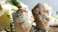 Chia Waffle Cones featuring Maple Peanut Butter Ice Cream Chia Waffle Cones featuring Maple Peanut Butter Ice Cream