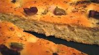 Oregano and olive focaccia Oregano and olive focaccia