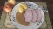 Roast Smoked Pork with Apple Sauce in Römertopf Roast Smoked Pork with Apple Sauce in Römertopf