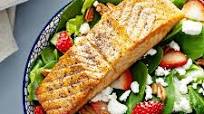 Strawberry and Goat Cheese Salmon Salad Strawberry and Goat Cheese Salmon Salad