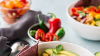 Creamy Polenta Sofritas Bowls with Black Beans and Salsa Creamy Polenta Sofritas Bowls with Black Beans and Salsa