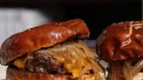 Pub Burgers with Beer Seared Onions Video Pub Burgers with Beer Seared Onions Video