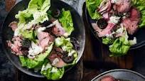 Rare roast beef with horseradish dressing and pickled walnut salad Rare roast beef with horseradish dressing and pickled walnut salad