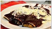 Enchiladas with a picadillo filling Enchiladas with a picadillo filling