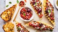 Greek Bruschetta With Grilled Bread Greek Bruschetta With Grilled Bread