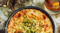 Baked Three-Cheese Onion Dip with Chive and Peperoncini Baked Three-Cheese Onion Dip with Chive and Peperoncini