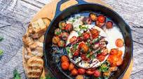 Campfire Caprese Brie Campfire Caprese Brie