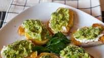 Bruschetta With Goat Cheese & Mashed Fava Beans Bruschetta With Goat Cheese & Mashed Fava Beans